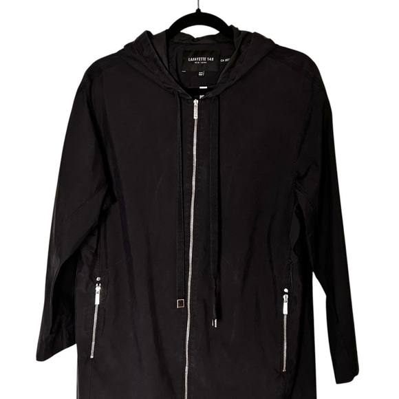 Lafayette 148 Women's Navy Blue Silk Anorak Jacket- Size XS - Picture 3 of 10